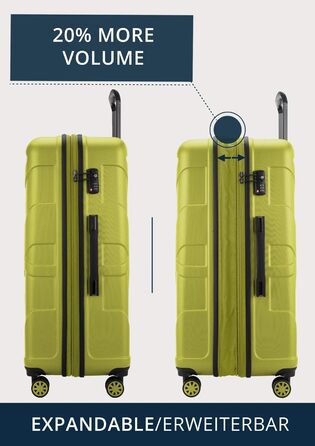 Чохол-валіза Suitline з жорстким корпусом, XL, 76 см, 96-110 літрів, ABS матовий, з TSA замком