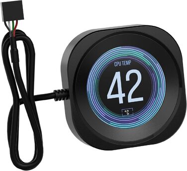 CORSAIR Nautilus RS LCD Модуль – для систем охолодження Corsair Nautilus RS та Nautilus RS ARGB AIO – 2.1-дюймовий IPS LCD екран, проста установка без інструментів – чорний