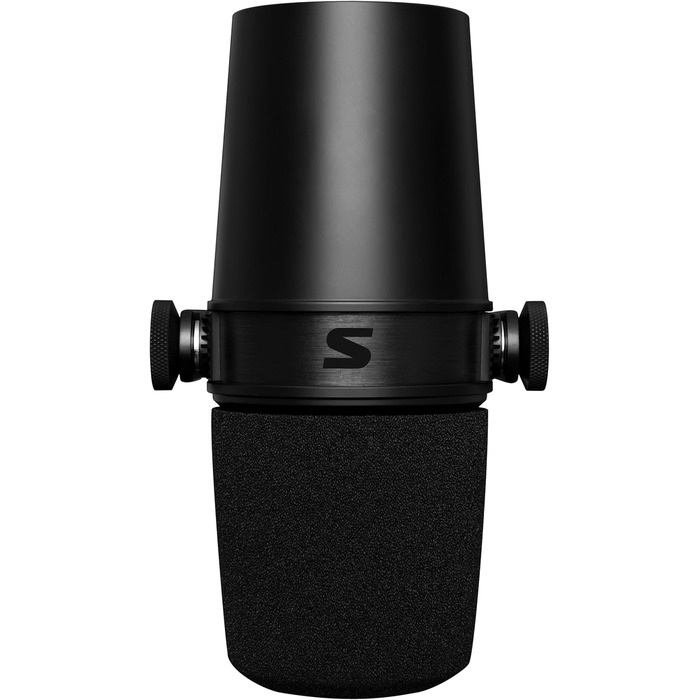 Мікрофон Shure MV7X XLR – Динамічний мікрофон для подкастів та вокалу, з технологією ізоляції звуку, чорний