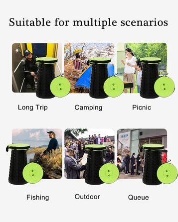 Складаний стілець Deer's Life: портативний, телескопічний, легкий для риболовлі, туризму, саду та відпочинку