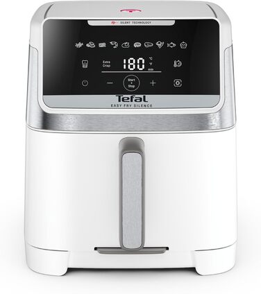 Фритюрниця Tefal Easy Fry Silence 7л, біла - аерофритюрниця з тихим режимом, 10 програм, до 8 порцій EY8421E0