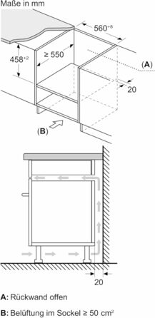 Вбудована мікрохвильова піч Bosch Serie 6 BFL523MW3 з конвекцією, 38x50 см, 800 Вт