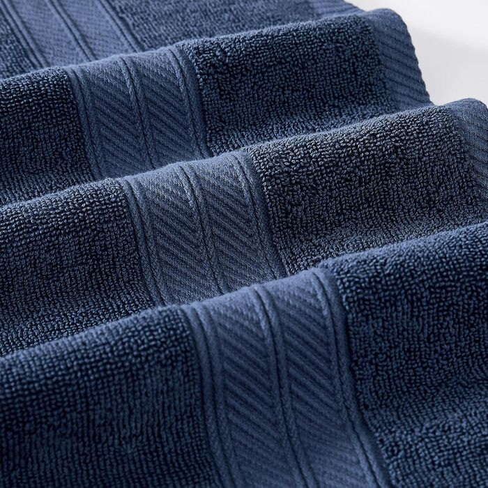 Набір рушників Modern Threads Trefoil Filigranes: 6 рушників (полотенця, рушники для рук), 100% бавовна, двобоколі, джкард, швидковисихаючі, Indigo/Mandala-traum, преміум якість