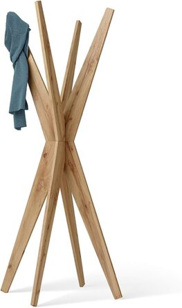 Emma, Coat Rack, Rustic Oak, Made In Italy