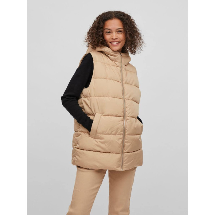 Жилет утеплений Vila Vitate S/L для жінок, розмір 34, колір Sesame