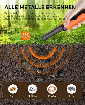 Металодетектор SUNPOW для дітей - LCD-дисплей з мультфільмом, водонепроникна котушка IP68, унісекс дизайн, 3 режими (All Metal/Disc/Pinpoint), регульована ручка 32-40 дюймів для дітей 5-12 років (X-Yellow)