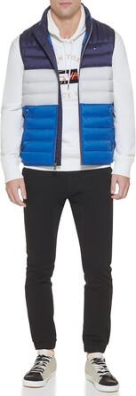Жилет чоловічий Tommy Hilfiger Ultra Loft з утеплювачем, колірний блок Königsblau/Eis/Marineblau