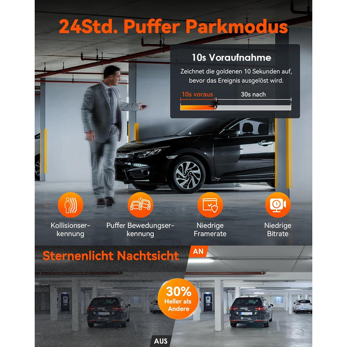 Відеореєстратор VANTRUE STARVIS 2: 4K + 1080P + 1440P, 3 канали, GPS, WiFi, паркувальний режим, нічне бачення, LTE (N4 Pro)