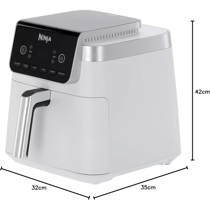 Аерофритюрниця Ninja Foodi Max AF180EU, 6.2 л, 2000 Вт, біла