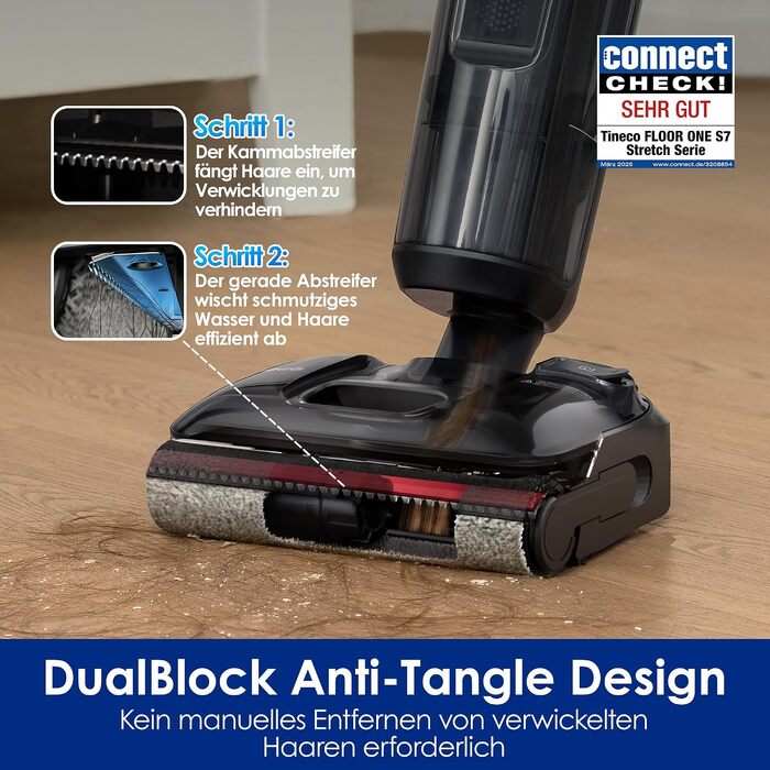 Вертикальний миючий пилосос Tineco Floor ONE S7 Stretch Ultra з функцією FlashDry та системою DualBlock