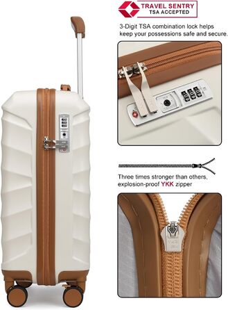 Набір валіз Sea Choice 5 в 1: ABS, Trolley, Gepäckset, велика місткість, ручна поклажа з TSA-замком, 1 сумка, 1 косметичка, колір: Matcha Grün