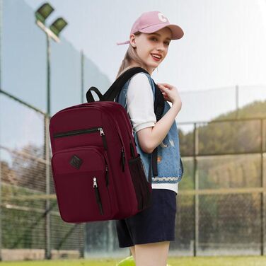 Рюкзак для ноутбука 15.6 дюймів (39,6 см), антикрадійний, для подорожей, роботи, навчання (червоний)