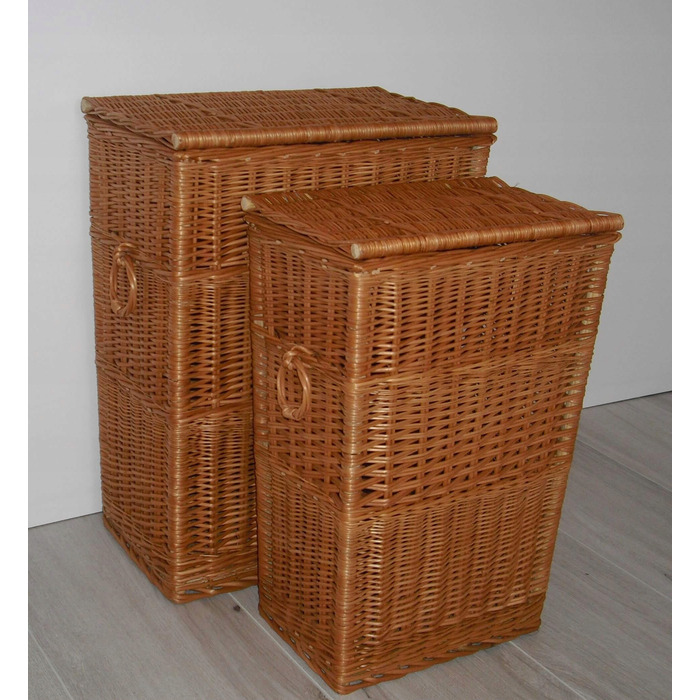 Кошик для прання з лози, 50 л, бежевий