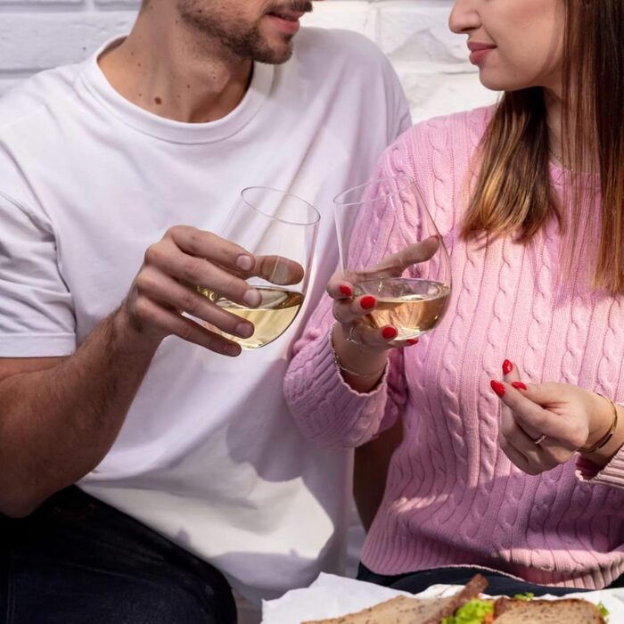 Кросно Шампанські келихи Prosecco | Набір 6 шт. | 280 мл | Колекція Harmony | Келихи для шампанського та Prosecco | Ідеально для дому, ресторанів та вечірок | Можна мити в посудомийній машині