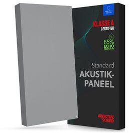 Акустична панель Addictive Sound Schallabsorber Wand Standard для стін та стелі, звукопоглинаюча панель класу A, світло-сіра, 100x50x11 см