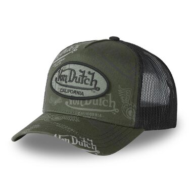 Кепка Von Dutch унісекс, тракер з бейсболкою (Snapback), зелена