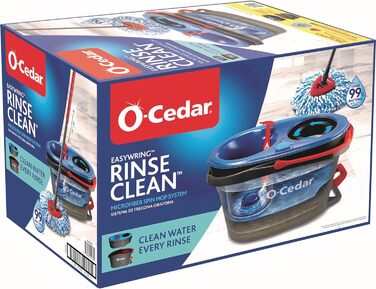 O-Cedar RinseClean Система миття підлоги з відром: без віджиму, видаляє 99% бактерій