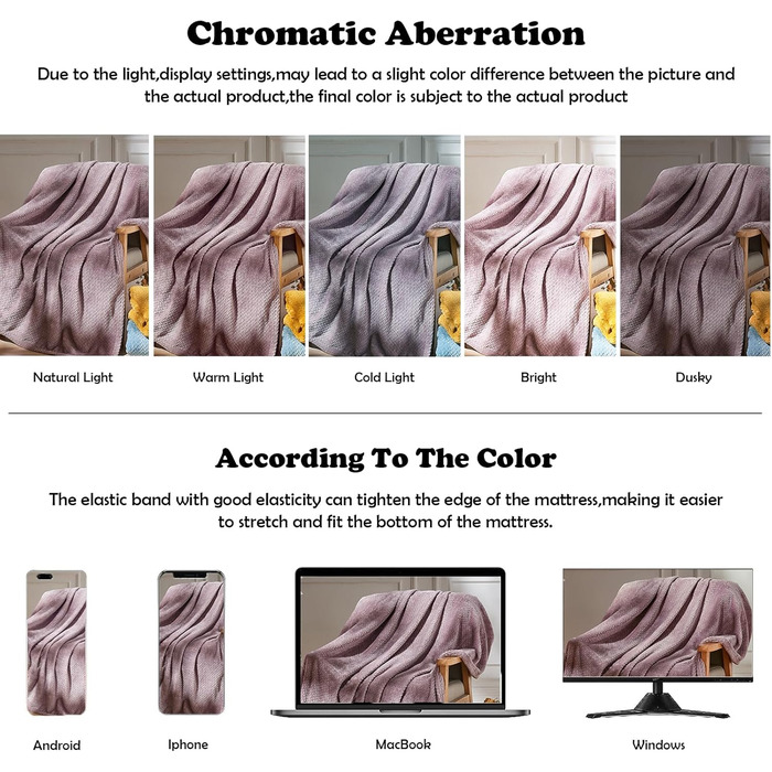 Плед NEWCOSPLAY з візерунком колосків пшениці, 130x150 см / 150x200 см, м'який, теплий, для дивана, фіолетовий