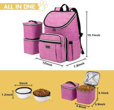 BAGLHER Рюкзак для собак, рожевий - зручний для подорожей