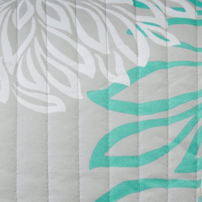 Комплект постільної білизни Comfort Spaces Enya CS14-0064, 3-частинний, квітковий принт, розмір King, блакитно-сірий, 264 x 229 см