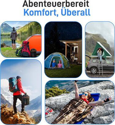 Сплячий мішок SereneLife Mumienschlafsack: легкий, теплий, водонепроникний, для кемпінгу та холодної погоди (-15°C до 12°C)