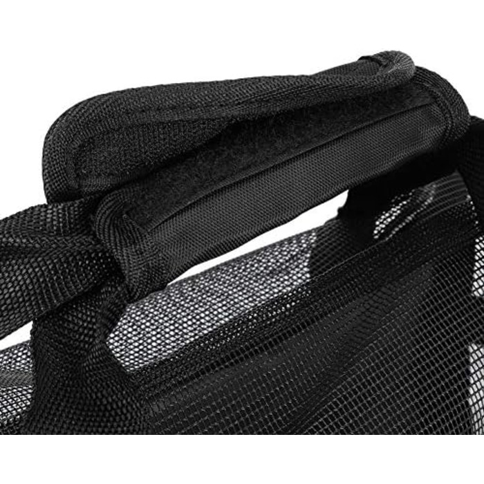 Транспортна сумка для собак і котів, складна переноска для тварин, чорна (L)