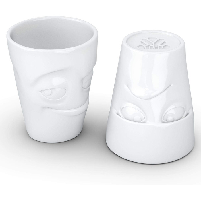 Fiftyeight TV Mug Set, 2-Piece Set, Mischievous/Grumpy, Porcelain, White, 350 ml, T012701