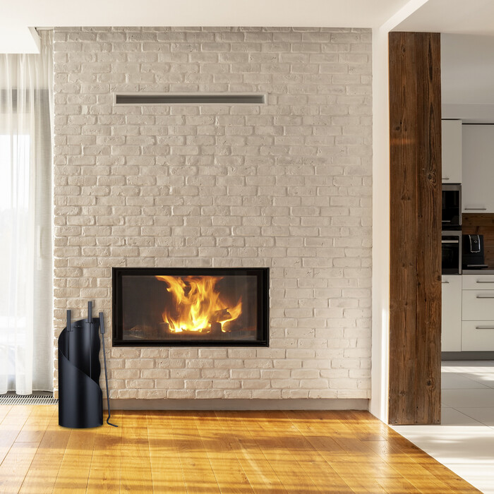 Relaxdays Fireplace Set, 4-Piece