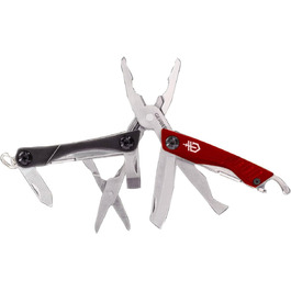 Gerber Multi-Tool with 12 Functions, Dime Pocket Multi-Tool, Black, 1014030 (Red (US))