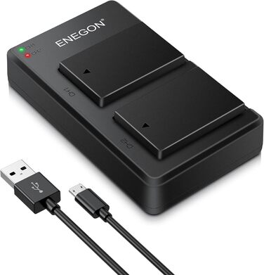 Акумулятор для камери Canon LP-E17 ENEGON з зарядним пристроєм Dual Micro USB (2 шт.)