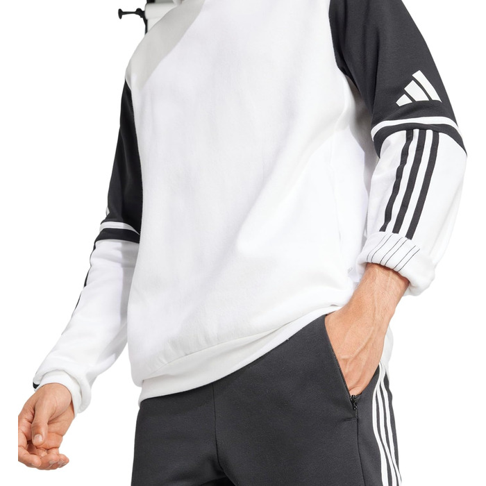 Чоловіча спортивна толстовка з капюшоном Adidas Squadra 25, біла, розмір XL