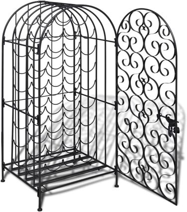 vidaXL Wine Rack 35 Bottles Metal Bottle Rack Bottle Stand Wine Cabinet