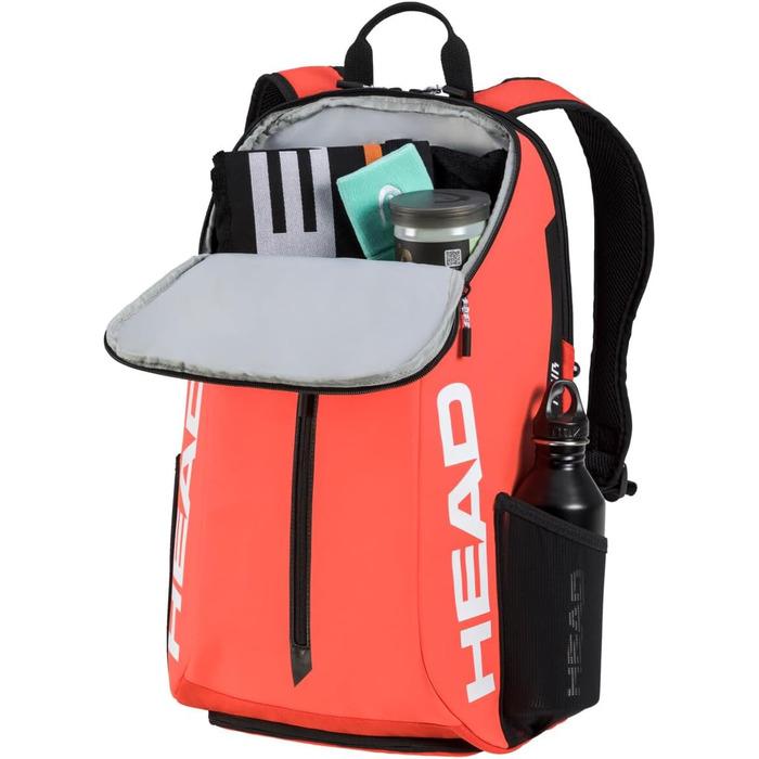 Рюкзак HEAD Tour Backpack 25L чорний/білий (флуоресцентний помаранчевий)