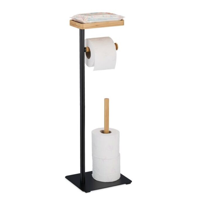 Relaxdays Toilet Paper Holder with Shelf