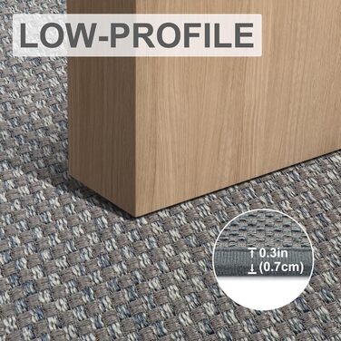 Килимок для дому LEKEEPGO 43 x 75 см, сірий, антиковзаючий, миючий, для входу, поглинаючий бруд