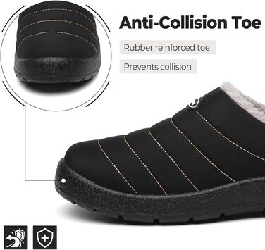 Тапочки халатні зимові для чоловіків та жінок Mishansha, теплі, з плюшевою підкладкою, розмір 35-47, чорний колір