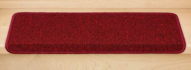 Kettelservice-Metzker Stair Treads/Stair Mats Ariston Rectangular 15 Pieces Burgundy 15 Pieces Burgundy Rectangular
