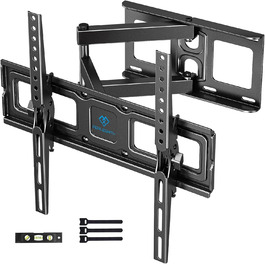 PERLESMITH Tilt & Swivel TV Wall Mount for 26-60 inch Flat & Curved TVs/Monitors (up to 40kg, VESA 400x400mm)