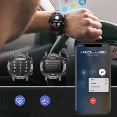 Чоловічий смарт-годинник JG Smart Hammer Black, чорний