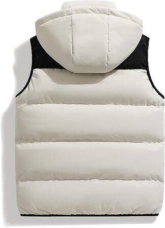 Чоловіча пухова жилетка з капюшоном, тепла безрукавна куртка для зими та активного відпочинку (4XL, хакі)