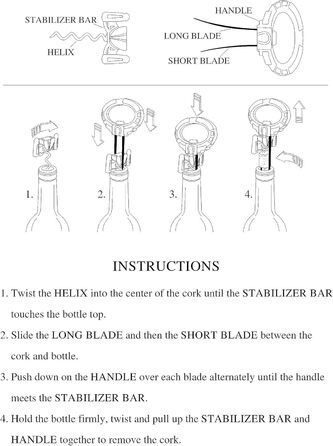 Відкривачка для вина LKKCHER з двома зубцями, для старих винних пляшок, професійна, бронзова з подарунковою коробкою та листівкою