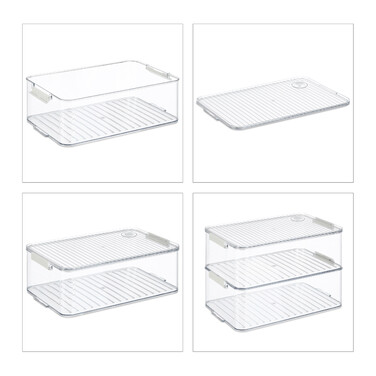 Relaxdays Refrigerator Organizer 2-Piece Set