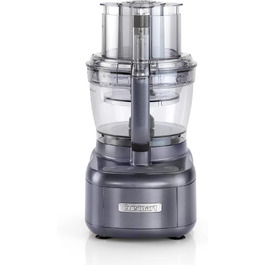 Кухонний комбайн Cuisinart Expert Prep Pro 9-в-1, 2 чаші, 3 леза, 5 насадок, для нарізання, подрібнення, змішування, сірий