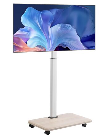 Підставка для телевізора VEVOR на колесах, телевізійна візок для телевізорів 81-178 см (812,8-1778 мм), до 45 кг, поворот 25° вліво/вправо, регульована по висоті, з полицею для кута спальні/вітальні (макс. 600 x 400 мм)