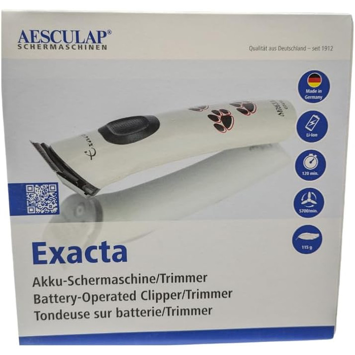 Електрична машинка для гоління Aesculap Exacta (2019) з Li-Ion акумулятором