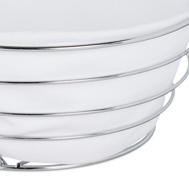 Relaxdays Round Bread Basket Metal with Fabric Insert