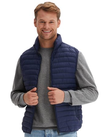 Степова жилетка Morgenstern для чоловіків, тепла зимова жилетка з синтетичного пуху, блакитна (XL)