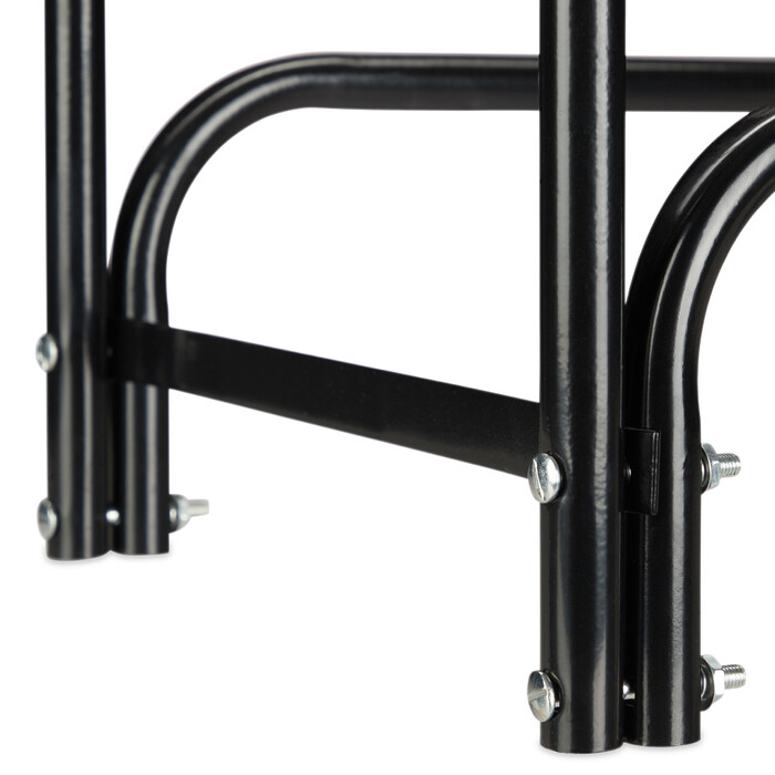 Relaxdays Black Firewood Rack with Cover