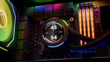Рідинне охолодження AIO KRUX HydroGlance 240 ARGB з LCD-дисплеєм