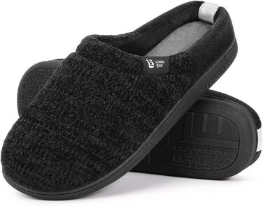 Тапочки домашні жіночі LongBay з Memory Foam, антиковзаючі, зручні, сліпони (40/41 EU, Чорний)